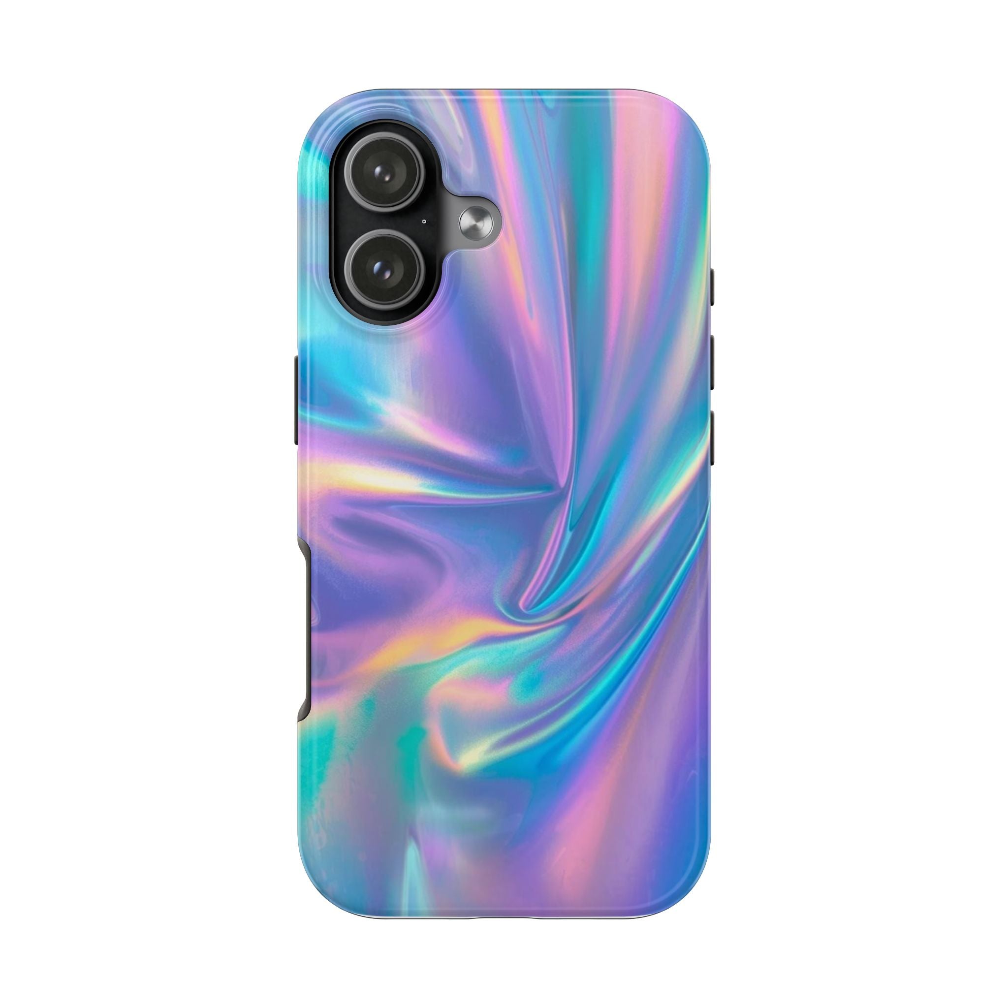 Iridescent Holographic Tough Phone Case – Shimmer Marble Protective Cover