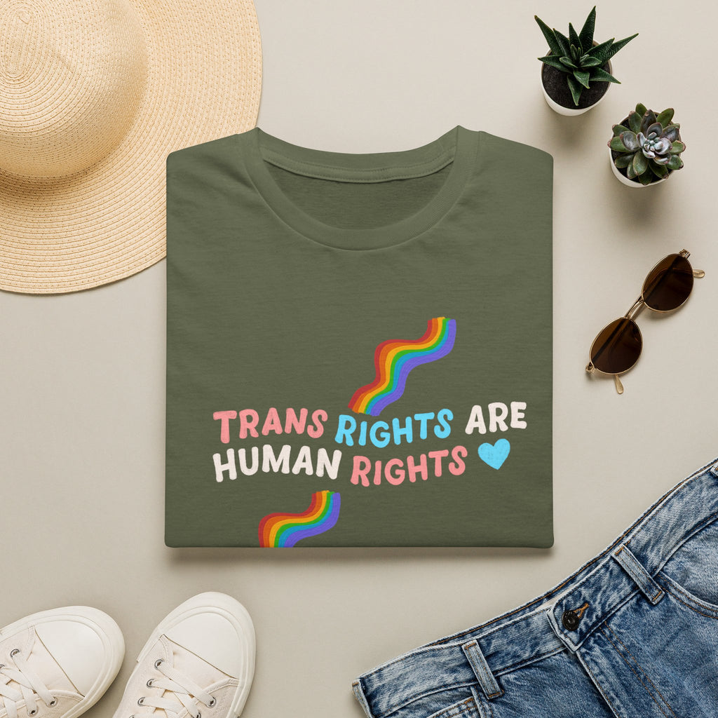 Trans Rights Are Human Rights T-Shirt — Pride Rainbow Activist Tee