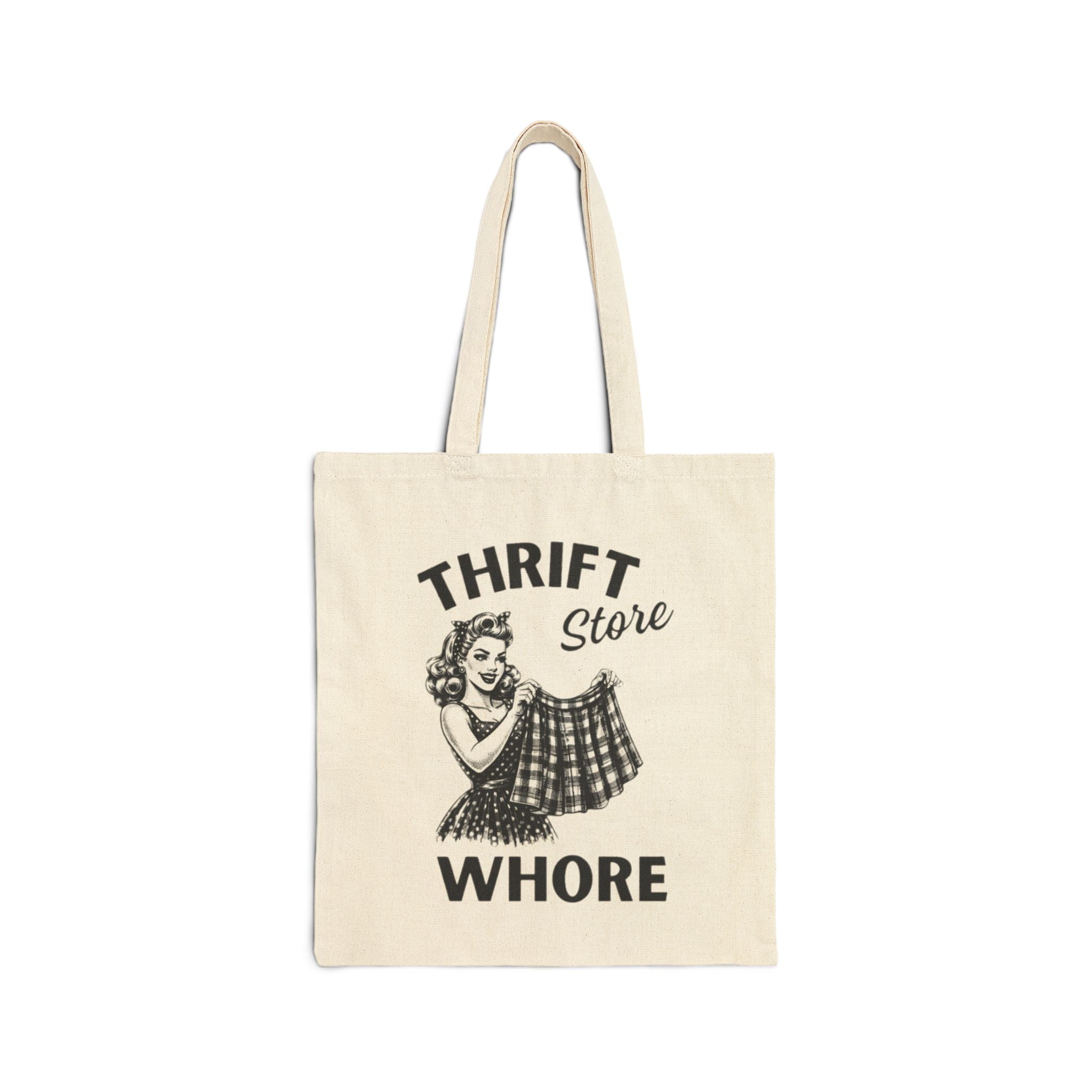 Canvas Tote Bag- Thrift store whore