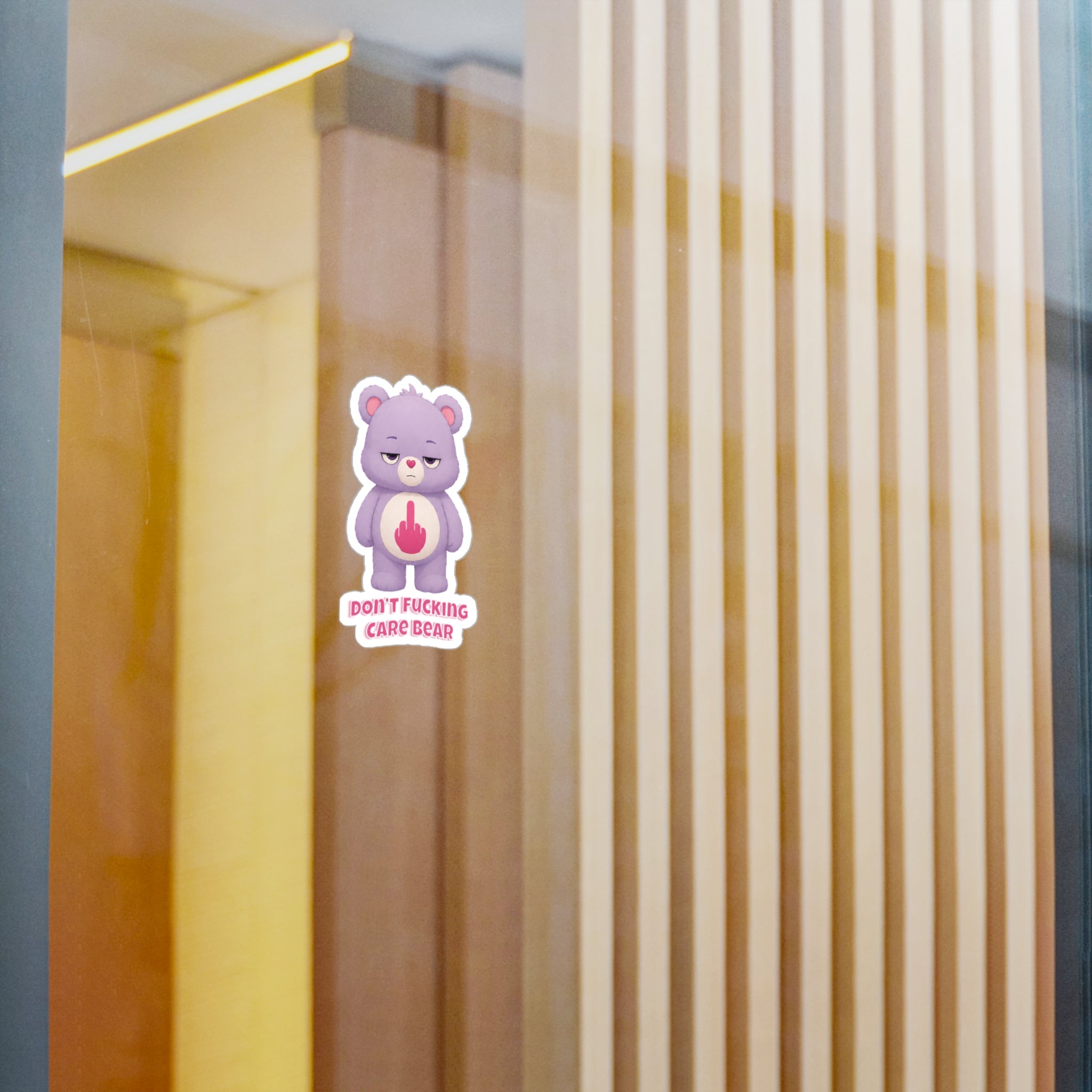 I Don’t Fucking Care Bear Funny Feminist Sticker | Sarcastic Bear sticker