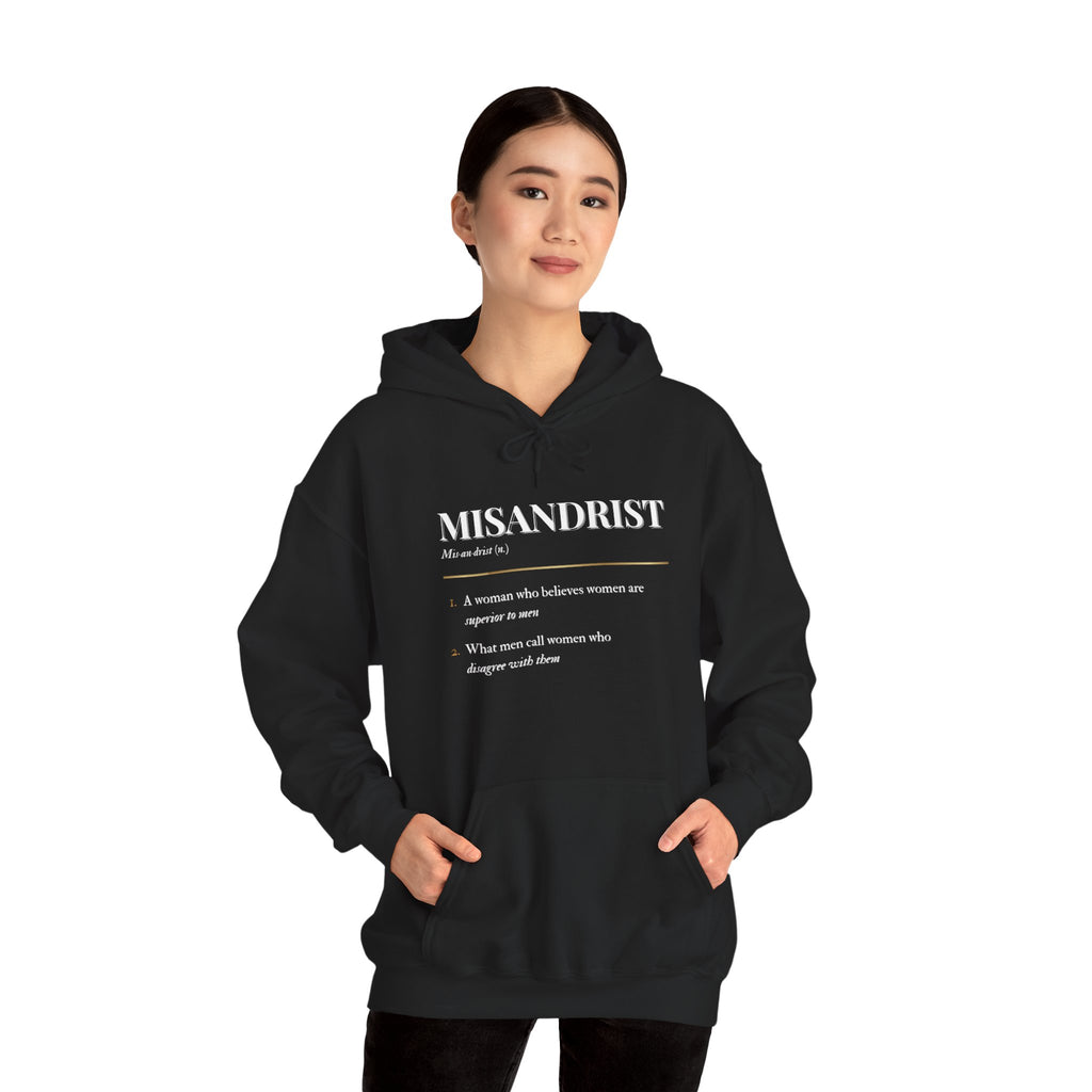 Misandrist Definition Hoodie – Funny Dictionary-Style Anti-Men Graphic Hoodie