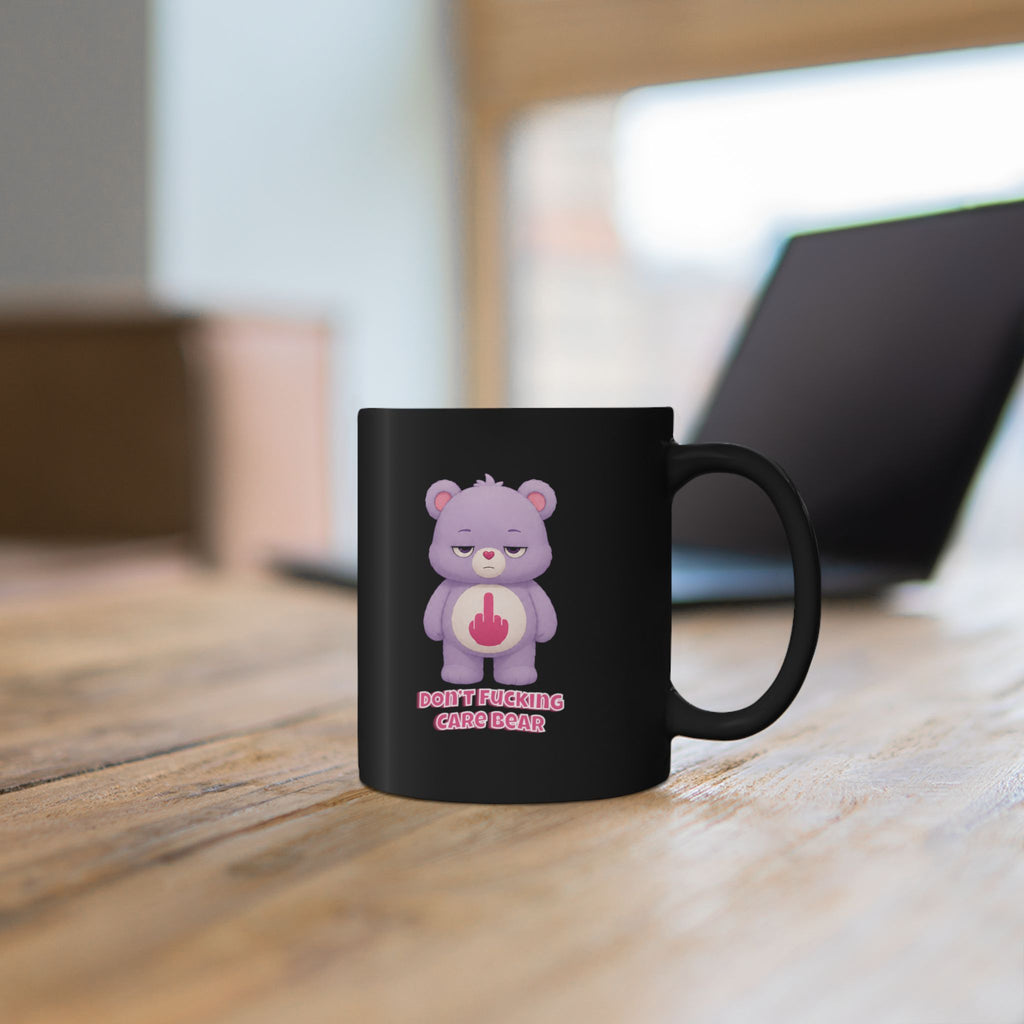 Don’t Care Bear Funny Mug, Grumpy Bear Middle Finger Coffee Mug, Sarcastic Mug for Women, Funny Gift for Her, IDGAF Mug, Unbothered Mug, Funny Office Mug, Sassy Gift for Best Friend