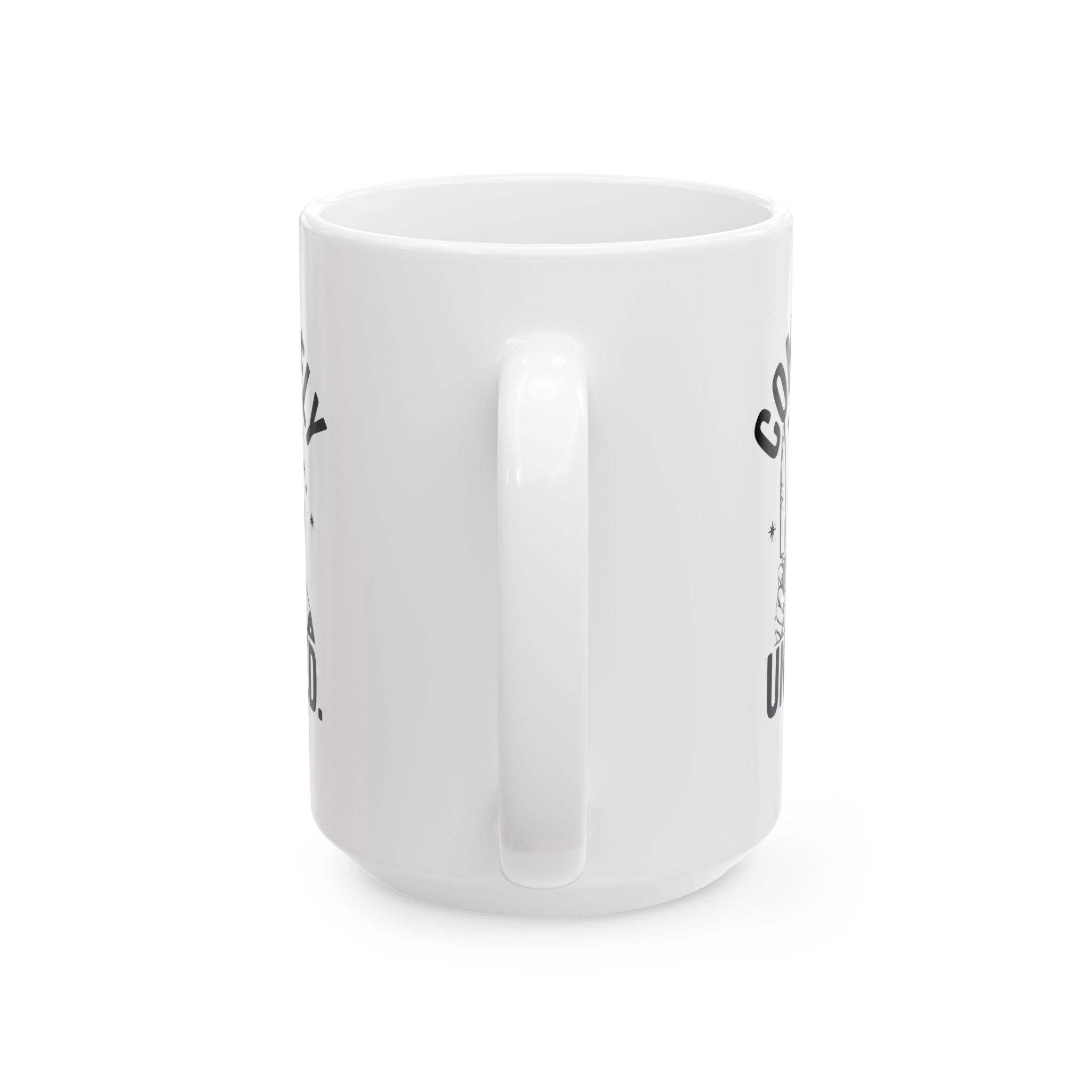Ceramic Mug — "Completely Unhinged" Funny Retro Skull Knife Design (11oz, 15oz)