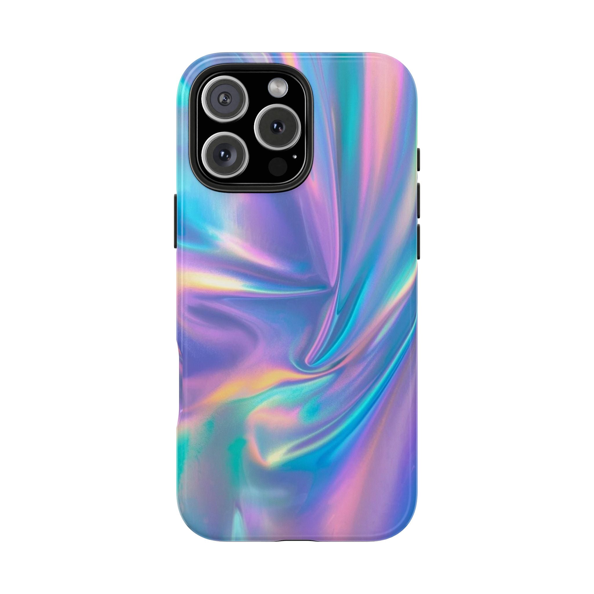 Iridescent Holographic Tough Phone Case – Shimmer Marble Protective Cover