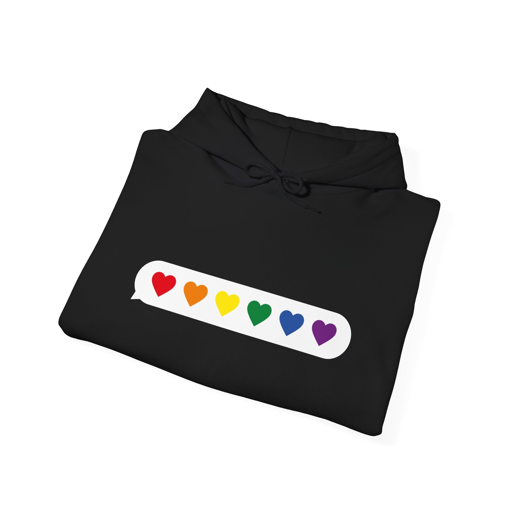 Rainbow Heart Hoodie — Minimal LGBTQ+ Pride Sweatshirt