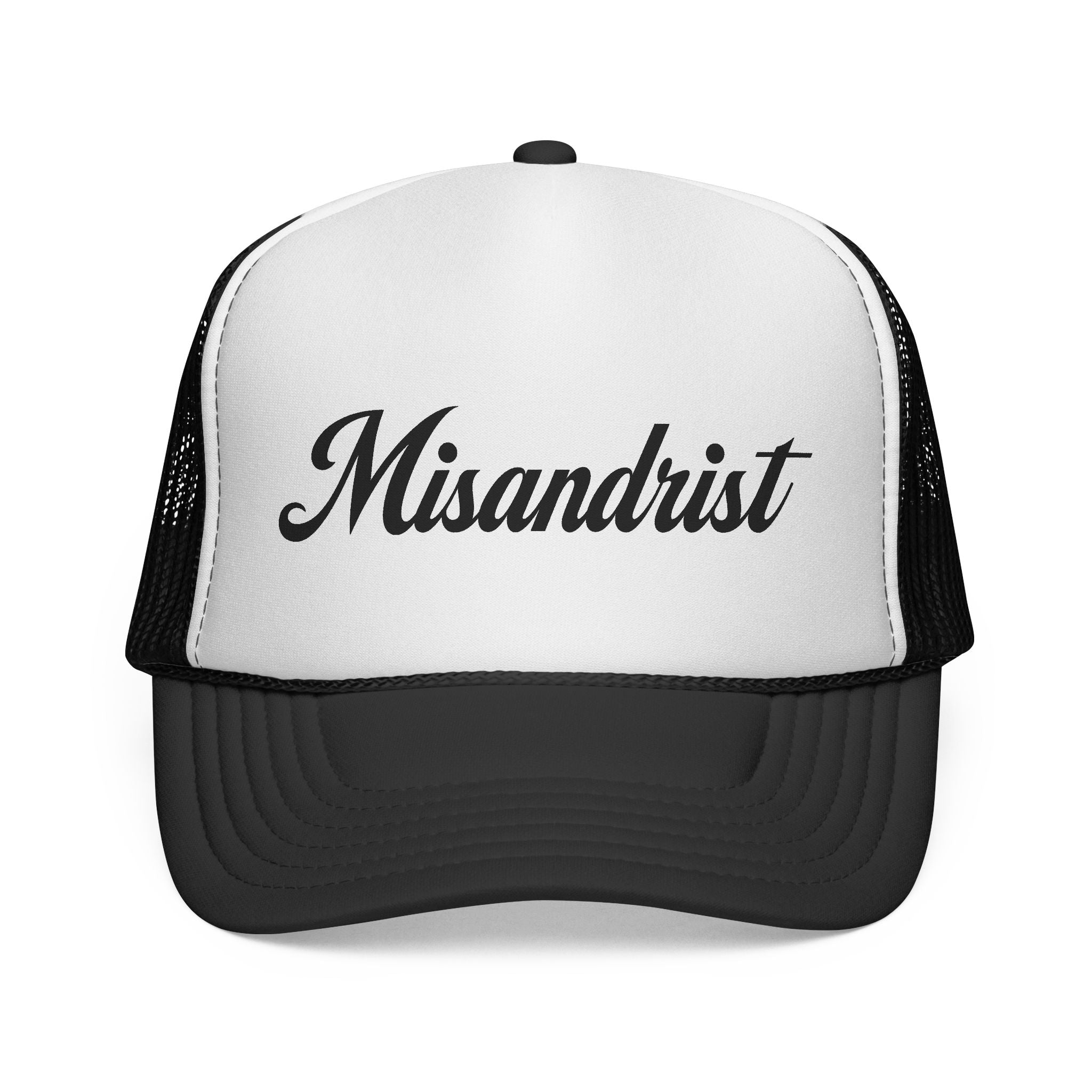 Misandrist Trucker Hat — Script Logo Mesh Cap
