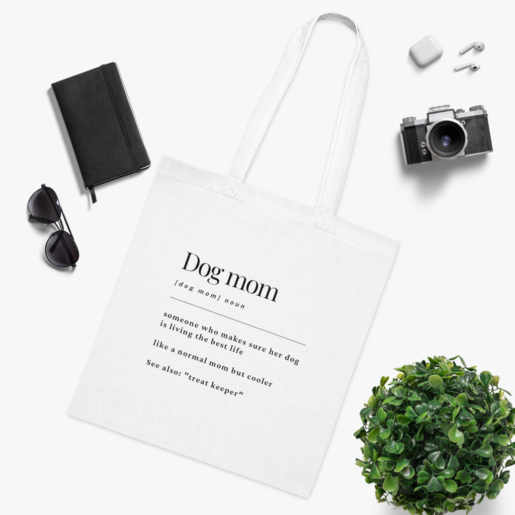 Dog Mom Definition Cotton Tote — Funny Dog Lover Gift Tote Bag