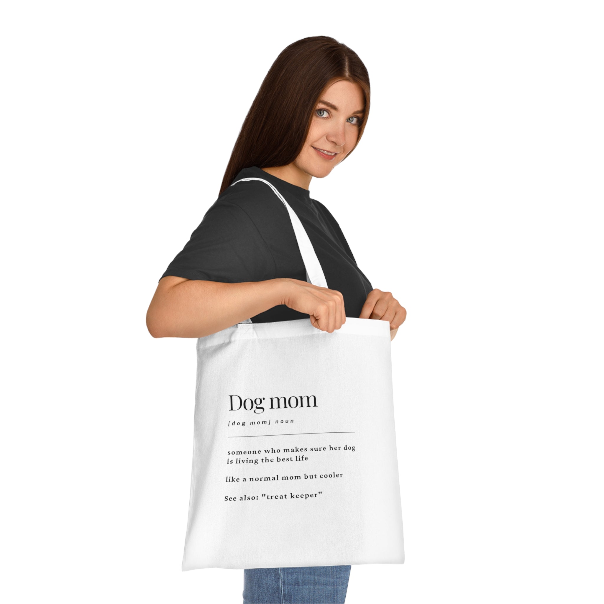 Dog Mom Definition Cotton Tote — Funny Dog Lover Gift Tote Bag