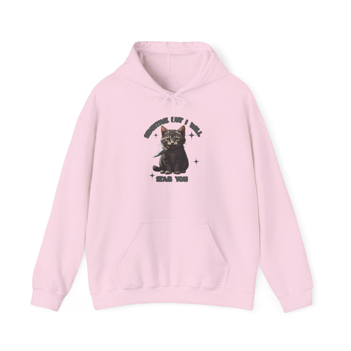 Cat Hoodie — "Sensitive, but I will stab you” Dark Cute Kitty