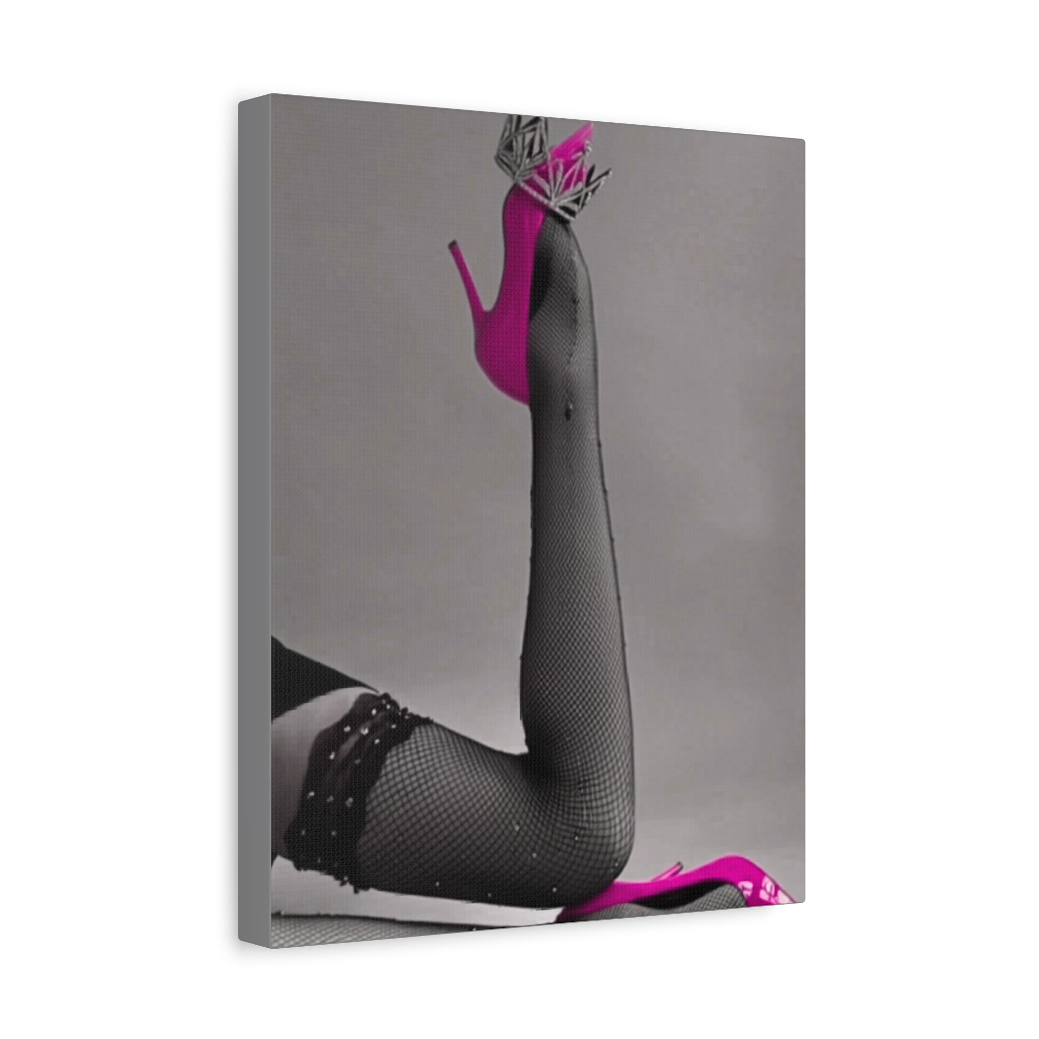 Pink Heels Pinup 11x14 Canvas Print