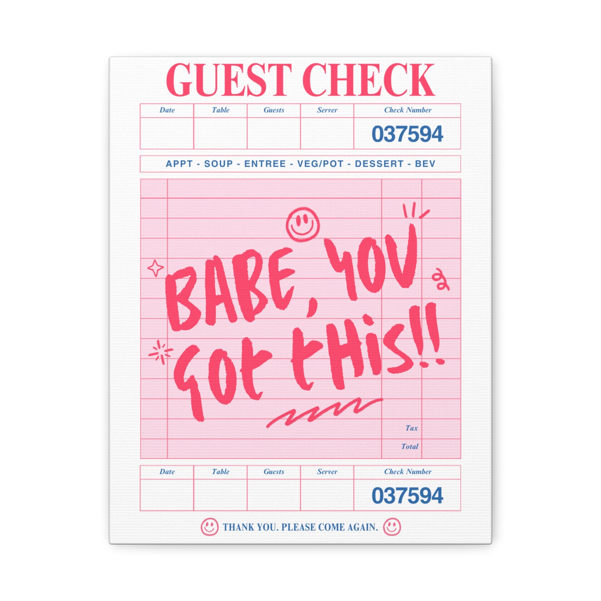 “Babe You Got This” 11x14 Matte Canvas Wall Art