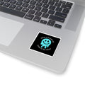 Sticker with a blue melting smiley face and text that reads “ what a fucked up time to be alive”