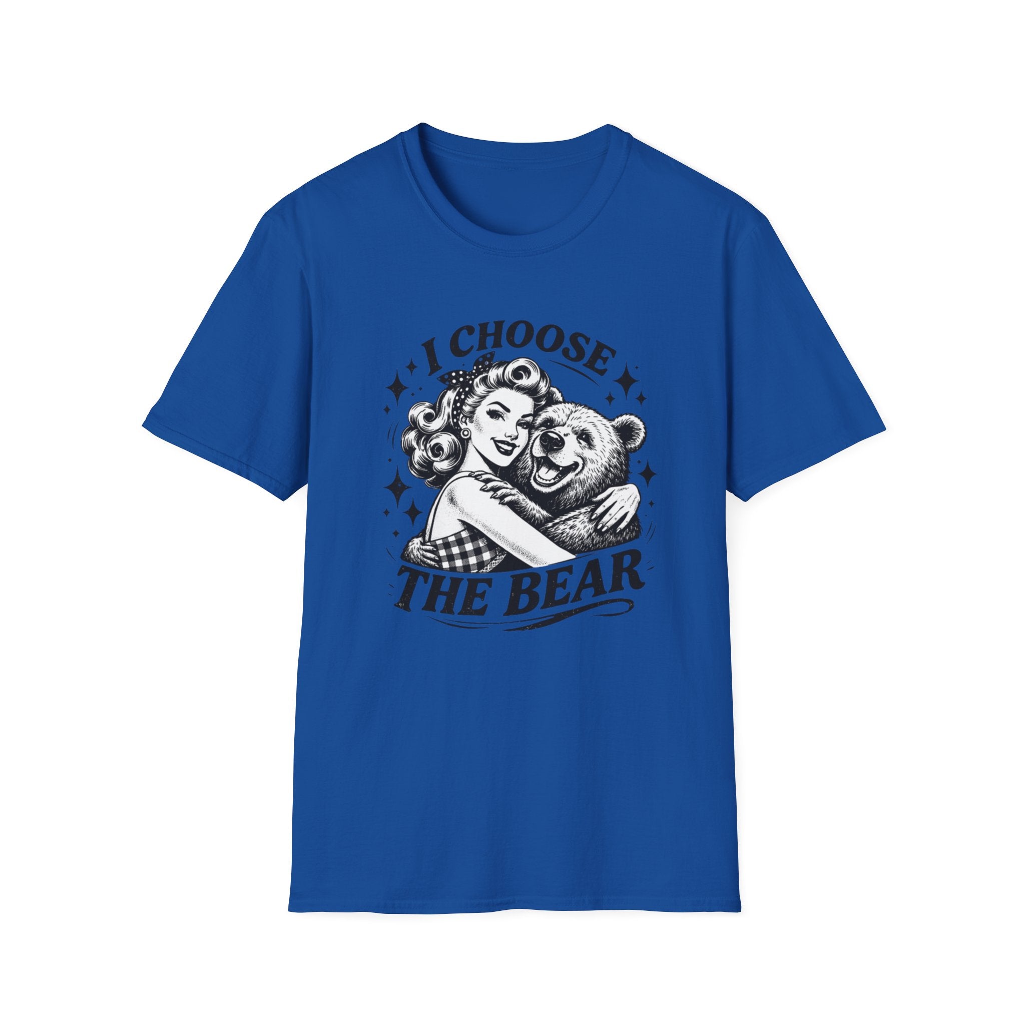 Feminist I choose the bear t shirt with woman and bear image