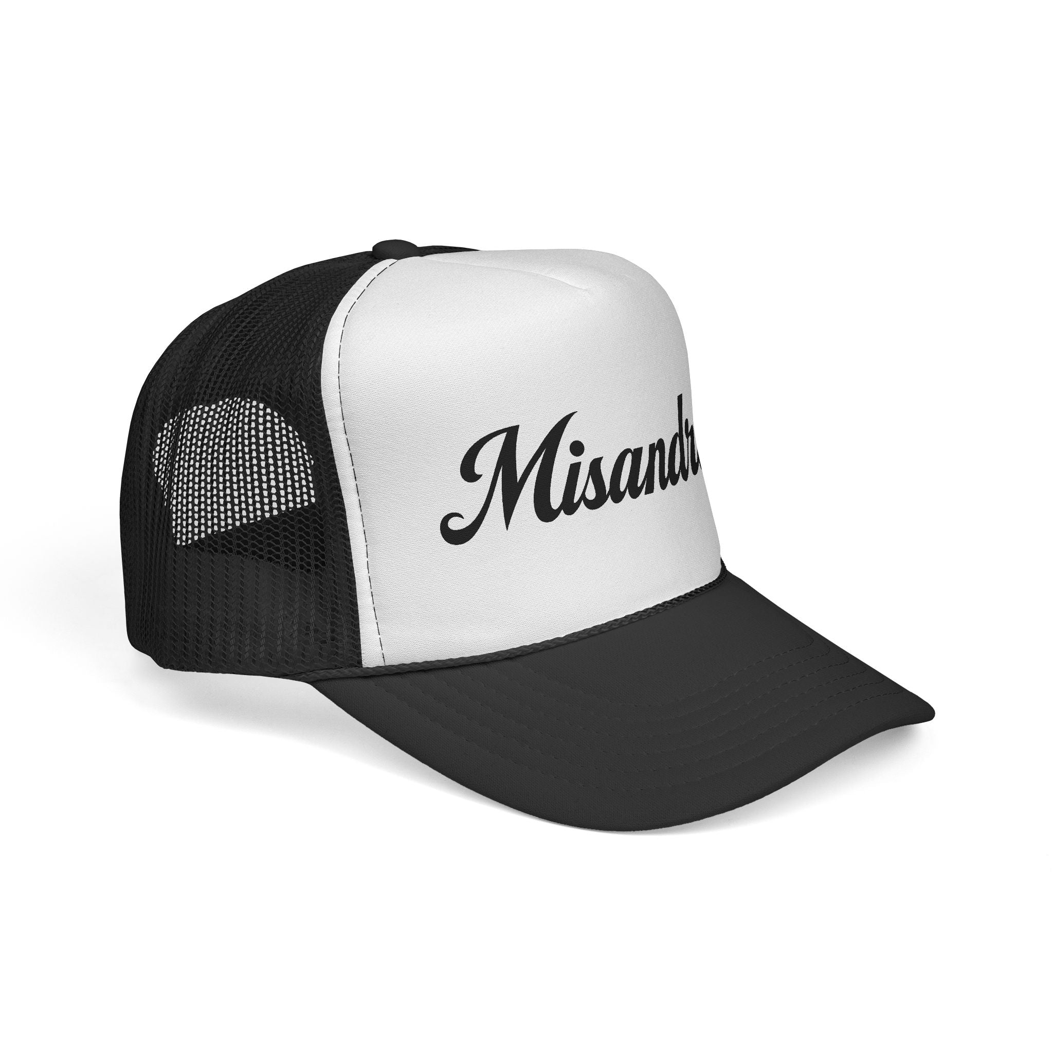 Misandrist Trucker Hat — Script Logo Mesh Cap