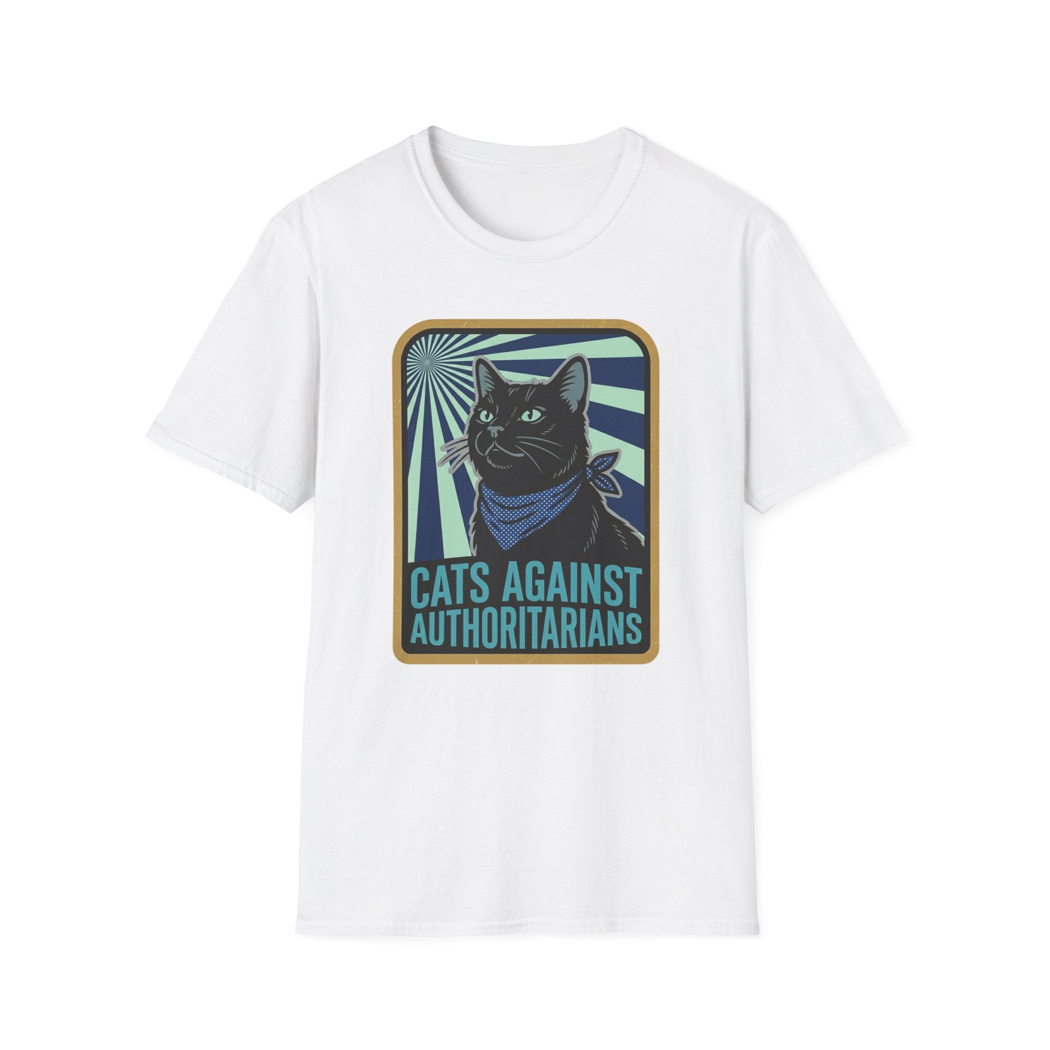 Cats Against Authoritarians Shirt | Political Black Cat Tee | Funny Anti Authoritarian Shirt | Political Protest T-Shirt | Cat Lover Political Gift