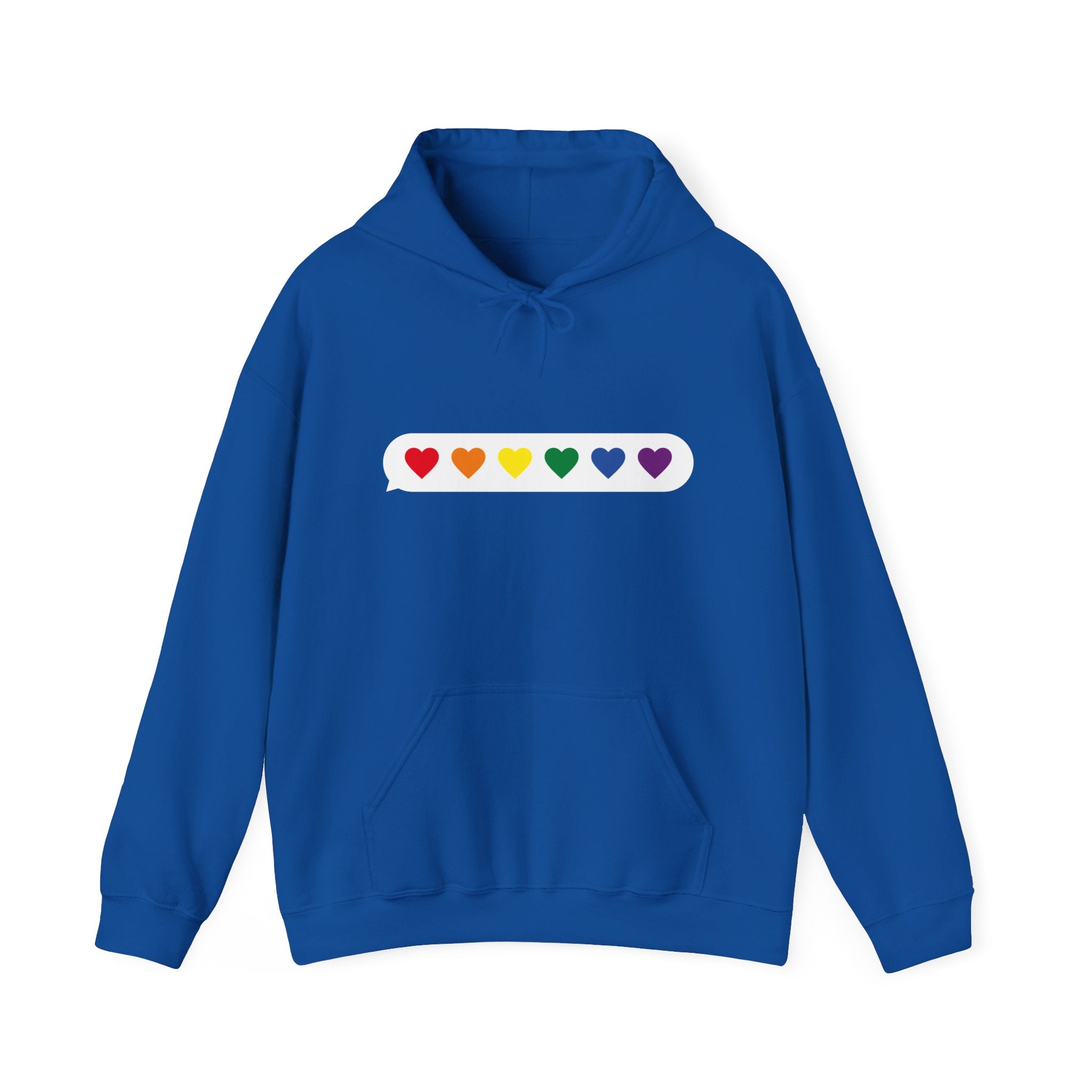 Rainbow Heart Hoodie — Minimal LGBTQ+ Pride Sweatshirt