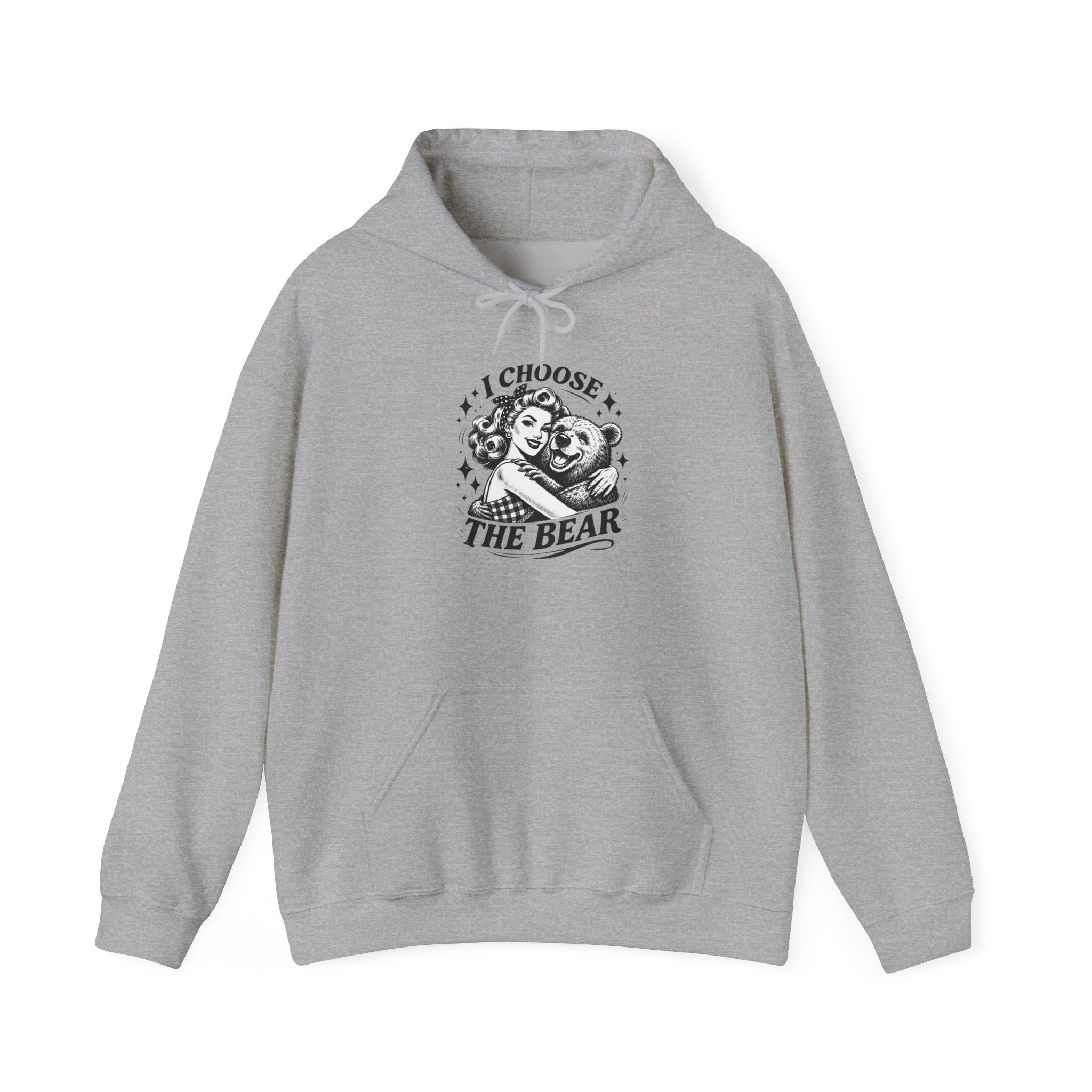 I Choose The Bear Hoodie — Cute Vintage Bear Graphic Sweatshirt