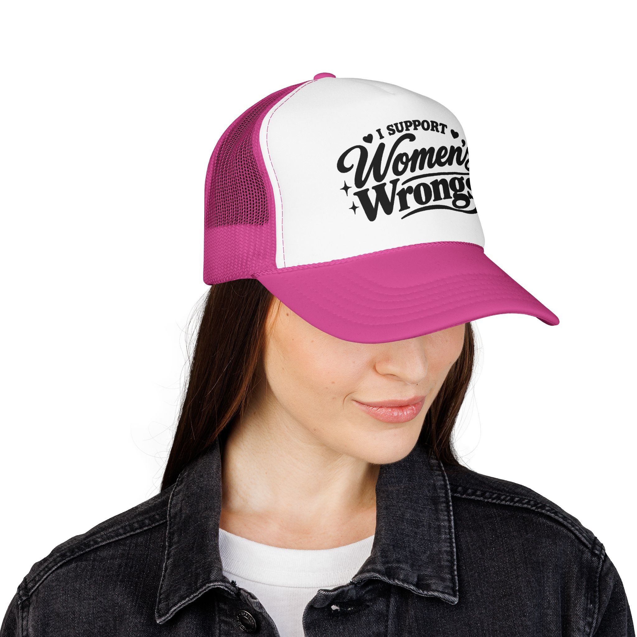 “I Support Women’s Wrongs” Trucker Hat | Funny Feminist Snapback