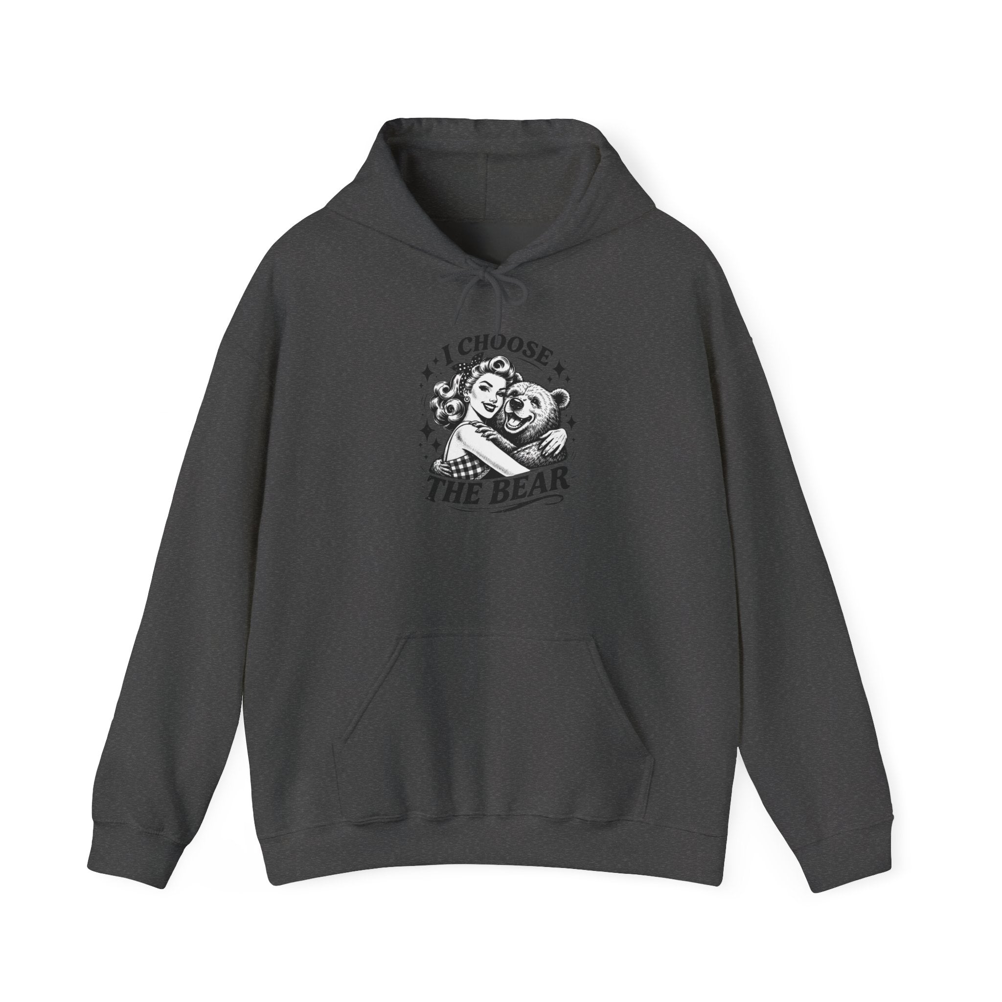 I Choose The Bear Hoodie — Cute Vintage Bear Graphic Sweatshirt