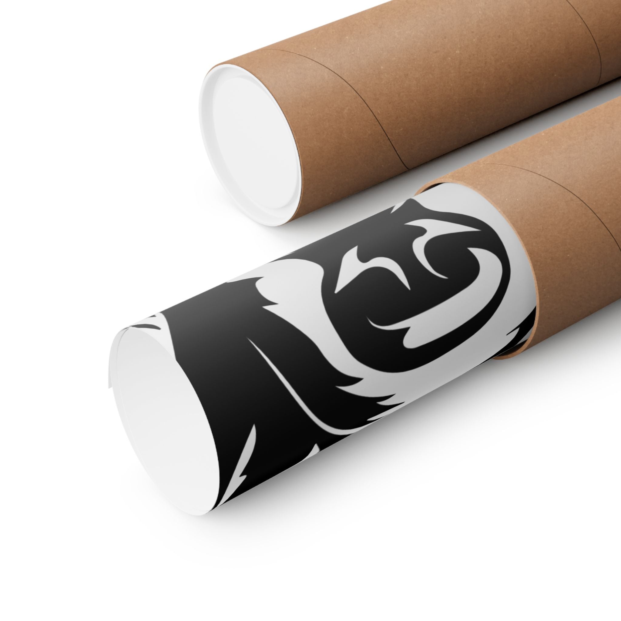 Pit Bull Love Matte Poster — Black Paw Heart Vertical Wall Art