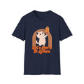 Feminist activist t shirt with cat graphic and text “let it burn”