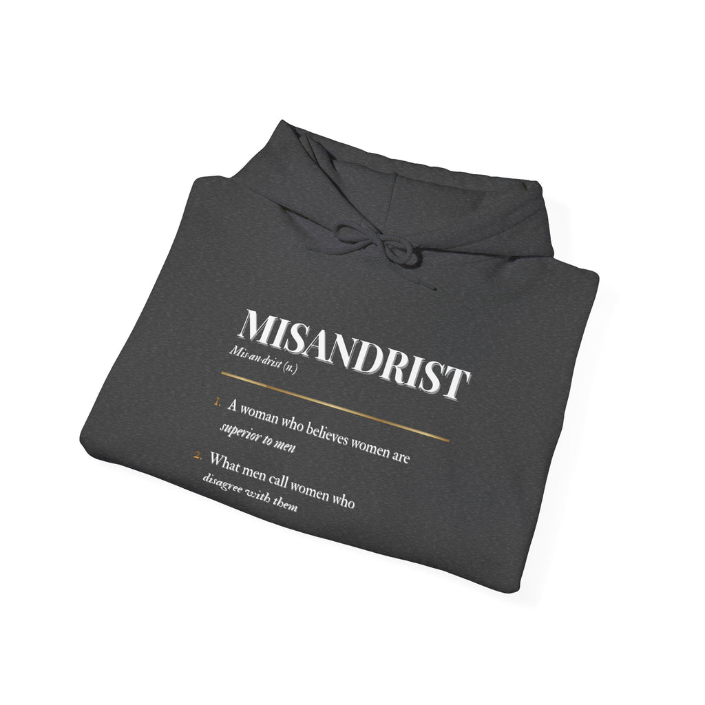 Misandrist Definition Hoodie – Funny Dictionary-Style Anti-Men Graphic Hoodie
