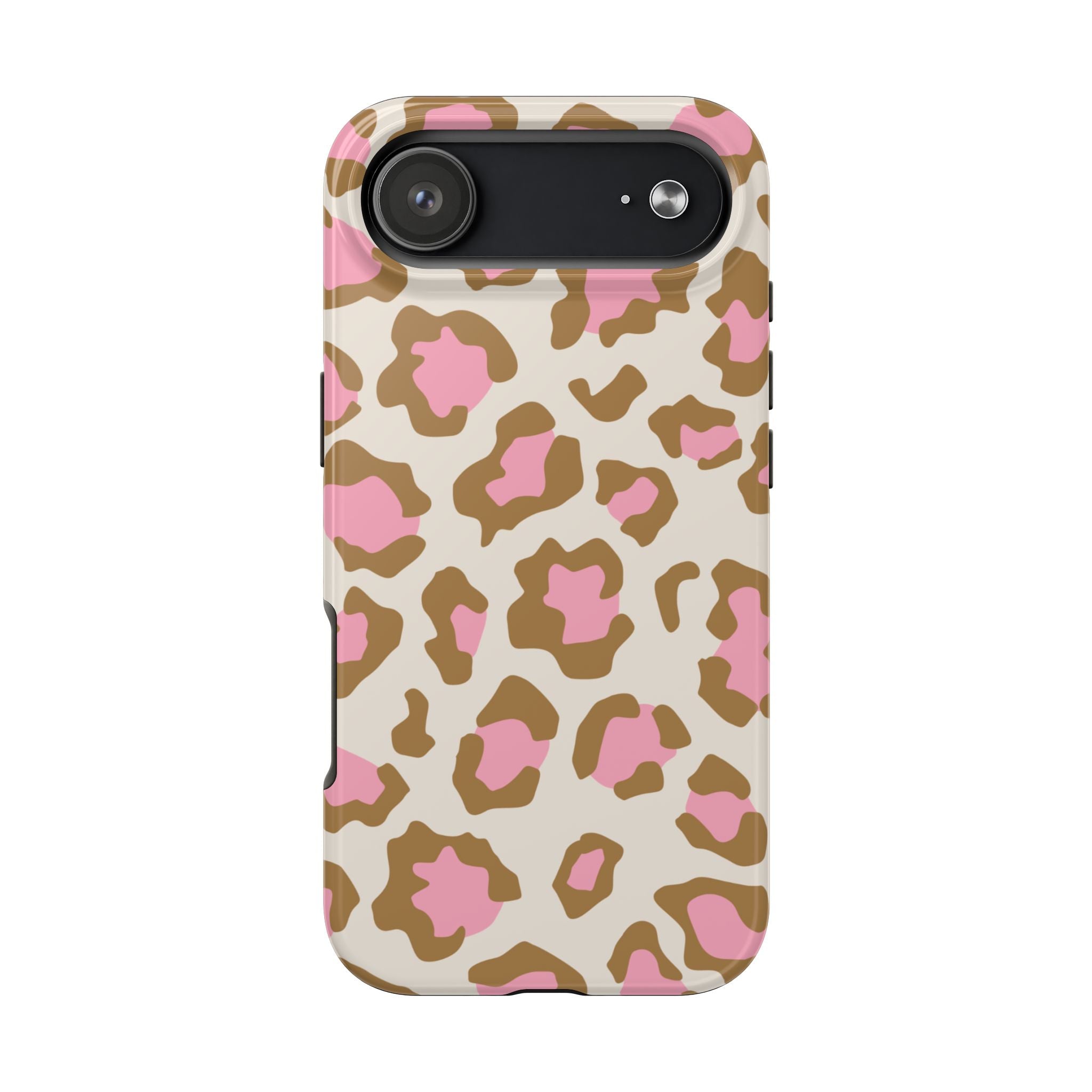 Pink Leopard Tough Phone Case — Protective Animal Print Phone Cover