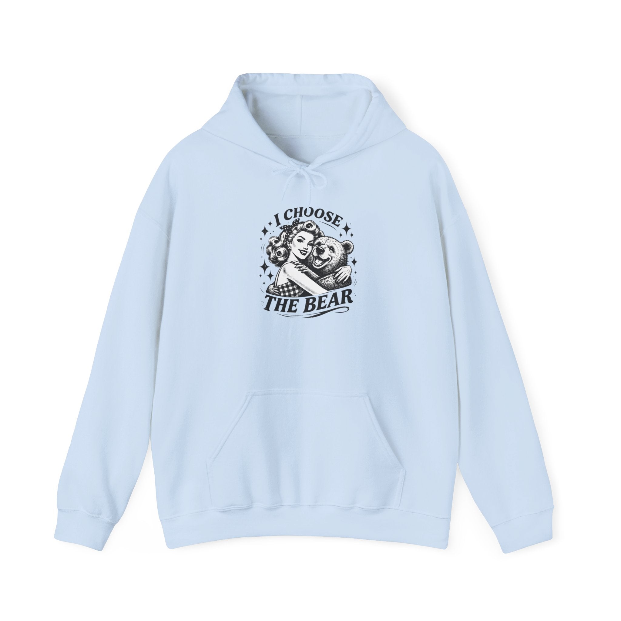 I Choose The Bear Hoodie — Cute Vintage Bear Graphic Sweatshirt